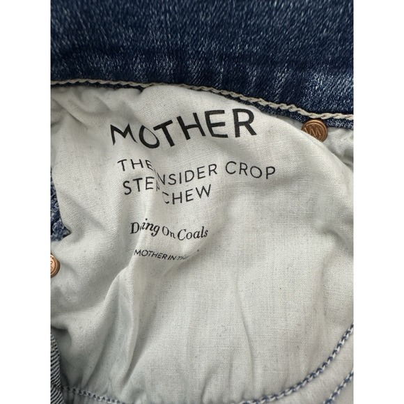 Mother Jeans‎ Women's Size 26 Blue The Insider Crop Step Chew Stretch Flare - Picture 5 of 9